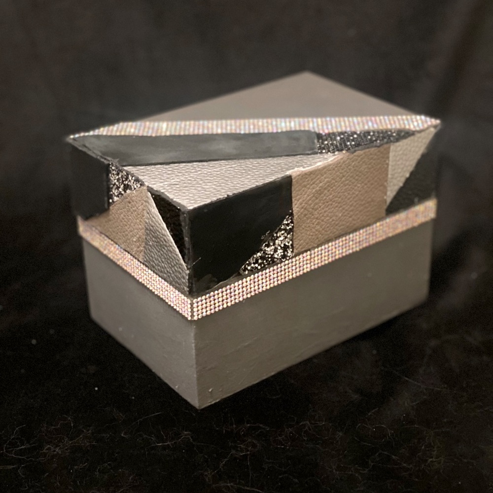 New grey and black Patches Decor Box